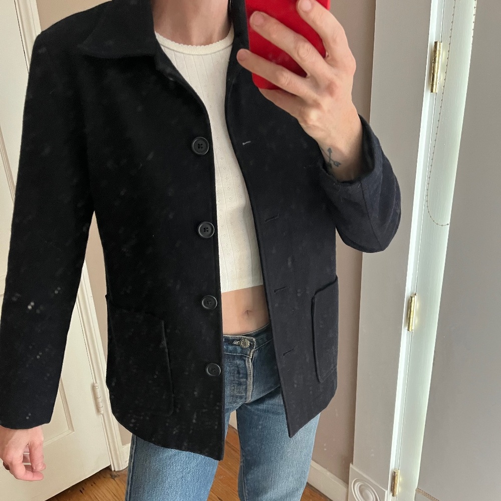 Vintage Navy Gap Wool Utility Workman Jacket